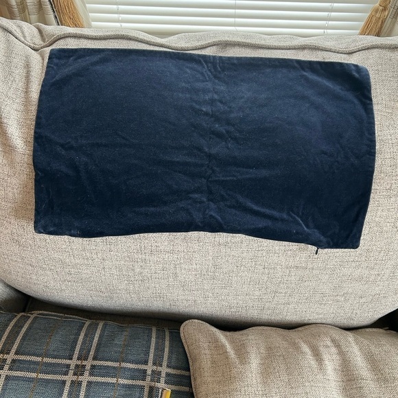 Other - VELOUR Soft Double Sided Throw Pillow Cover Case -Navy